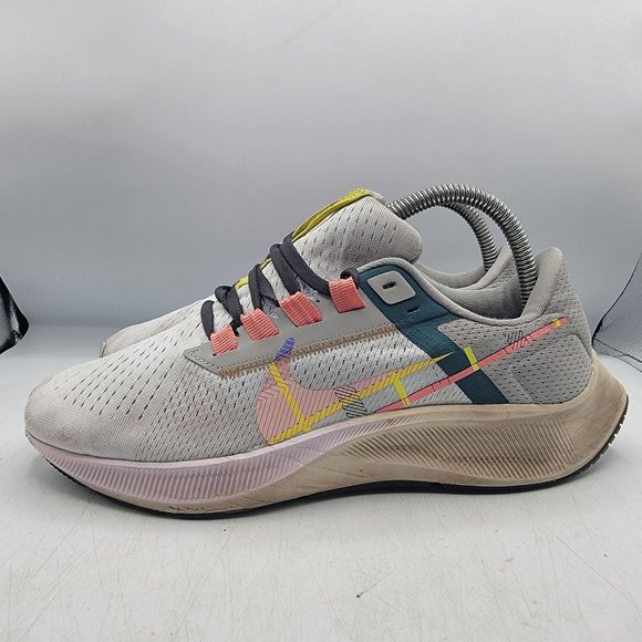Nike Air Zoom Pegasus 38 Womens 8.5 Gray Pink Running Shoes Athletic DC8796-400 - Picture 5 of 13